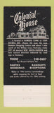 Matchbook Cover - Colonial House Hamden CT 30 Strike