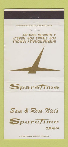 Matchbook Cover - Sam & Ross Nisi's Sparetime Steaks Omaha NE 30 Strike