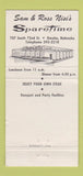 Matchbook Cover - Sam & Ross Nisi's Sparetime Steaks Omaha NE 30 Strike