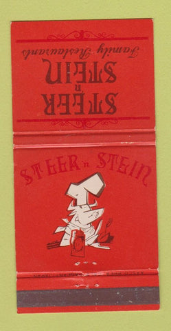 Matchbook Cover - Steer n Stein Fullerton Huntington Beach CA WEAR 30 Strike