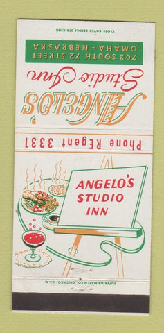 Matchbook Cover - Angelo's Studio Inn Omaha NE 30 Strike