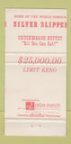 Matchbook Cover - Silver Slipper Casino Las Vegas NV WEAR 30 Strike