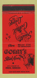 Matchbook Cover - Gorat's Steak House Omaha NE WEAR 30 Strike