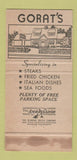 Matchbook Cover - Gorat's Steak House Omaha NE WEAR 30 Strike