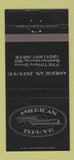 Matchbook Cover - American Zephyr Gaithersburg MD 30 Strike