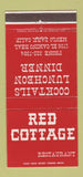 Matchbook Cover - Red Cottage Restaurant Menlo Park CA 30 Strike