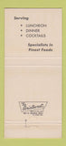 Matchbook Cover - The Brass Platter Monrovia CA 30 Strike