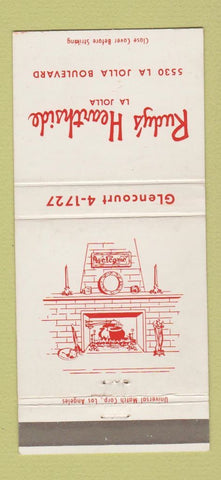 Matchbook Cover - Rudy's Hearthside La Jolla CA 30 Strike