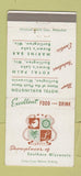 Matchbook Cover - Liggett's Burlington WI Hotel restaurant WEAR 30 Strike