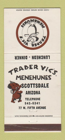 Matchbook Cover - Trader Vic's Tiki Scottsdale AZ 30 Strike