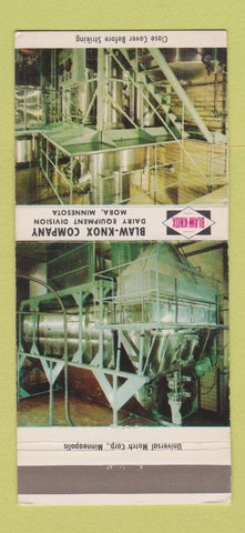 Matchbook Cover - Blaw Knox Company Dairy Equipment Mora MN 30 Strike