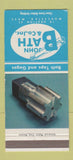 Matchbook Cover - John Bath Taps Gages Worcester MA 30 Strike