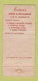 Matchbook Cover - Eaton's Restaurant Arcadia CA hotel 30 Strike