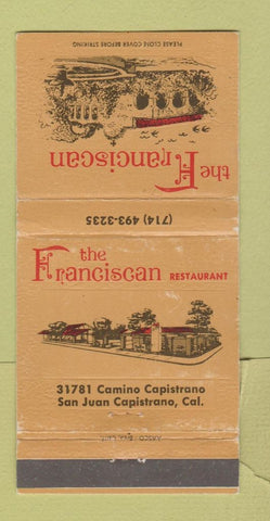Matchbook Cover - The Franciscan San Juan Capistrano CA WEAR 30 Strike