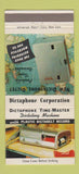 Matchbook Cover - Dictaphone Dictet Voice Recorder 30 Strike