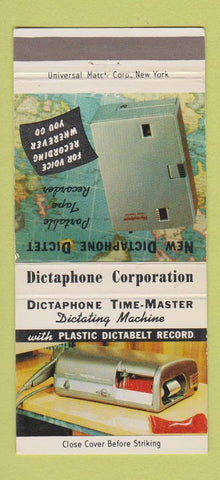 Matchbook Cover - Dictaphone Dictet Voice Recorder 30 Strike