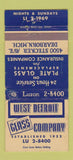 Matchbook Cover - West Detroit Glass Company Dearborn MI 30 Strike