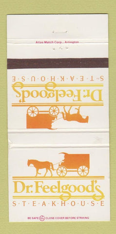Matchbook Cover - Dr Feelgood's Steak Holiday Inn Dallas TX 30 Strike