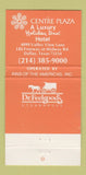 Matchbook Cover - Dr Feelgood's Steak Holiday Inn Dallas TX 30 Strike