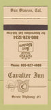 Matchbook Cover - Cavalier Inn San Simeon CA 30 Strike