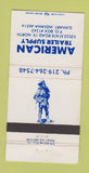 Matchbook Cover - American Trailer Supply Elkhart IN  30 Strike