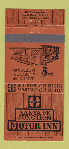 Matchbook Cover - Santa Fe Junction Motor Inn San Angelo TX 30 Strike