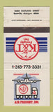 Matchbook Cover - K&T Air Freight Roseville MI WORN 30 Strike