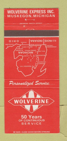 Matchbook Cover - Wolverine Trucking Muskegon MI 30 Strike