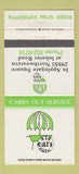 Matchbook Cover - Ala Cart Cafe Southfield MI 30 Strike