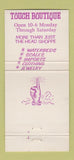 Matchbook Cover - Touch Boutique Flint MI 30 Strike