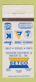 Matchbook Cover - Setco Southern Tractor Little Rock AR Shreveport LA 30 Strike