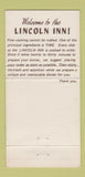 Matchbook Cover - Lincoln Inn Rockville Centre LI NY WEAR 30 Strike