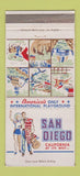 Matchbook Cover - San Diego CA Tourism 30 Strike