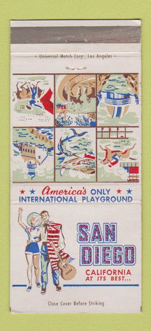 Matchbook Cover - San Diego CA Tourism 30 Strike