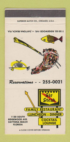 Matchbook Cover - Sir Steak Restaurant Daytona Beach FL 30 Strike