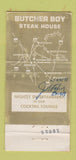 Matchbook Cover - Butcher Boy Steak House North Andover MA WORN 30 Strike