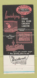 Matchbook Cover - Weber's Supper Club Ann Arbor MI 30 Strike