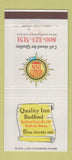 Matchbook Cover - Quality Inn Bedford PA 30 Strike