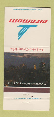 Matchbook Cover - Piedmont Airlines Philadelphia PA 30 Strike