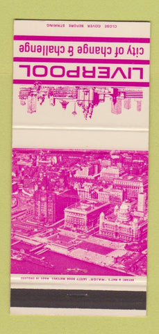 Matchbook Cover - Liverpool England UK Tourism 30 Strike