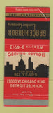Matchbook Cover - Grace Harbor Lumber Detroit MI WEAR 30 Strike