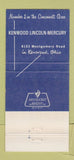 Matchbook Cover - Kenwood Lincoln Mercury Kenwood OH  30 Strike