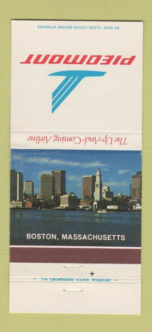 Matchbook Cover - Piedmont Airlines Boston MA 30 Strike