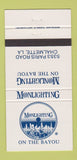 Matchbook Cover - Moonlighting Chalmette LA 30 Strike