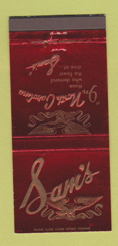 Matchbook Cover - Sam's Winston Salem NC Statesville Clemmons 30 Strike
