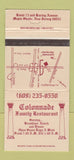 Matchbook Cover - Colonnade Restaurant Maple Shade NJ 30 Strike