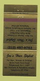Matchbook Cover - Joe's Hair Salon Ridgewood NJ GOLD 30 Strike