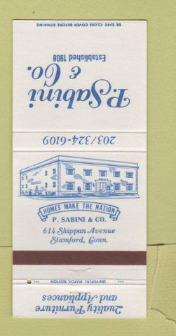 Matchbook Cover - P Sabini Furniture Appliances Stamford CT 30 Strike