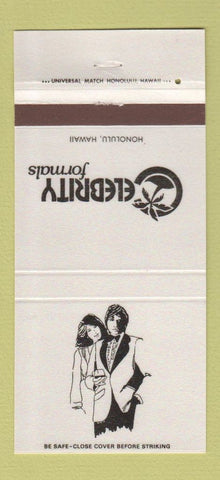 Matchbook Cover - Celebrity Formal Wear Clothes Honolulu Hawaii 30 Strike