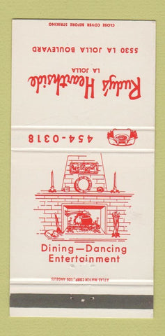 Matchbook Cover - Rudy's Hearthside La Jolla CA 30 Strike